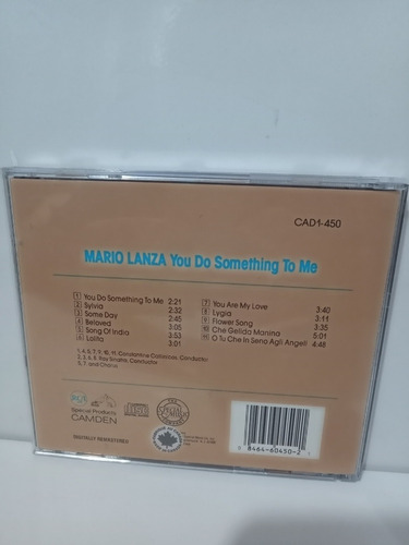 Cd Mario Lanza You Do Something To Me Importado Excelente (Usado)