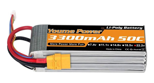 Bateria Lipo 6s 3300mah 22.2v P/ Aeromodelo C/ Motor D4250