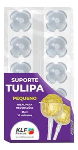 Suporte Tulipa Pequeno 25cm Cristal Decoração 10 Unidades