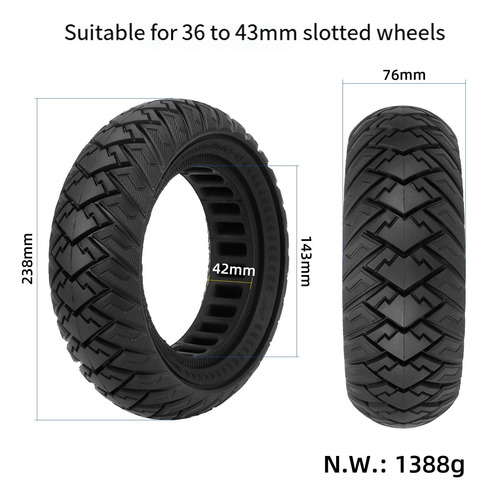 Sol Tubeless Más Ancho Todoterreno Ulip De 10 Pulgadas, 10 X