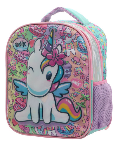 Mochila Kinder Infantil Onix (unicornio) 14l Púrpura Lila