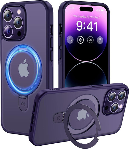 Funda Estuche iPhone 14 Pro Max Purpura Casekoo 