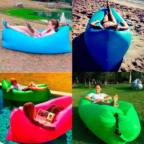 Kit 6 Saco De Dormir Inflável - Puff - Sofá - Acampamento