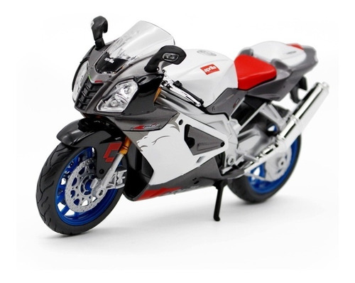 Modelo de motocicleta 1:18 aprilia VRS R 1000 rojo de maisto 
