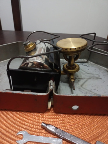 Antiguo Rudil De Viaje, Caja Original, Calentador Argentino (Usado)