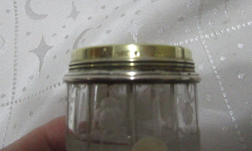 Antiguos Potes Vanity Cristal Plata Francesa G Keller (15158 (Usado)