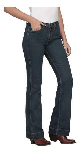 Pantalon Jeans Vaquero Cintura Alta Wrangler Mujer W02