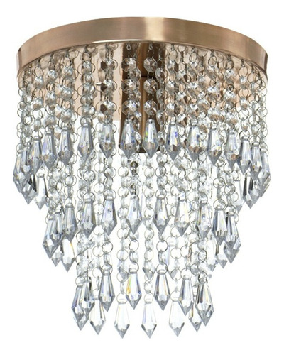 Lustre Manucrillic Cristal Redondo Sala Quarto Corredor 110v/220v