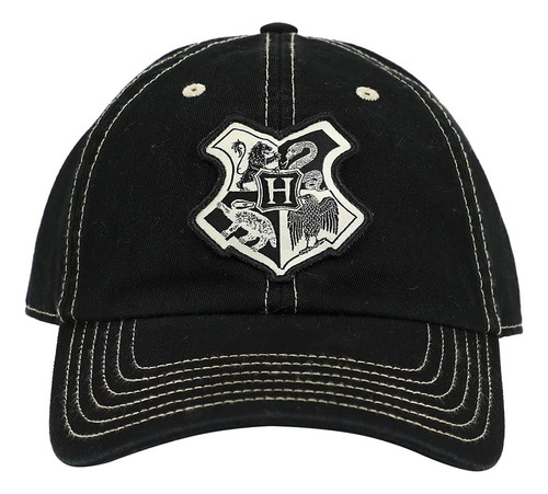 Gorro Papá Negro Con Escudo Dos Tonos Bordado Plano Harry