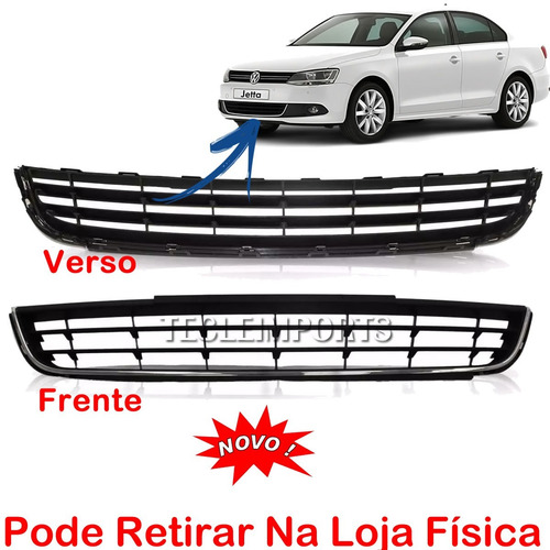 Imagem 1 de 4 de Grade Central Friso Cromado Jetta 2011 2012 2013 2014 2015