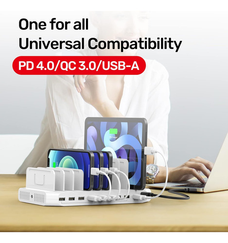 Usb C Pd 60w Charging Station With Qc 3.0, Unitek 160w 10...