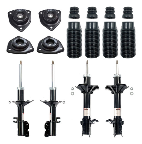 Jgo 4 Amortiguadores Boge Con Bases Y Gomas Tsuru 2004-2005