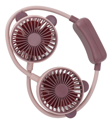 Ventilador De Doble Cabeza Y Cuello, Portátil, Plegable, Por