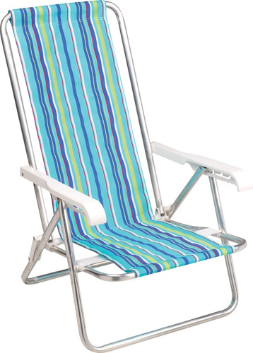 Silla de playa de aluminio reclinable de colores Mor de 4 posiciones