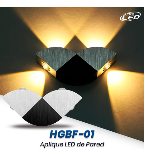 Lampara Led Aplique 4 Focos 3000k