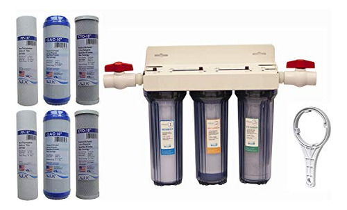 Sistema De Filtración De Agua De 3 Etapas Para Toda La Casa,