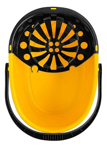 Cubeta Con Exprimidor 17l Amarilla Con Base Dolly