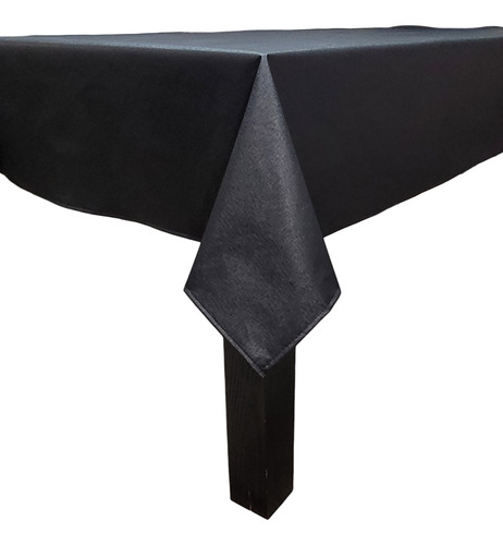 Mantel Ecocuero Redondo 1.80 Kipling Lino Chenille C/uniones Color Negro