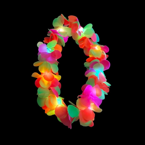 Collar Luminoso Fluo Con Luz X1 Cotillón Carioca Para Fiesta Multicolor Fluo