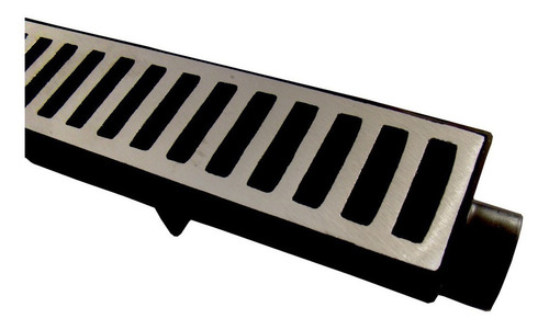 Imagem 2 de 5 de Ralo Linear Piscina Banheiro Grelha Alumínio C/ Coletor 6x50