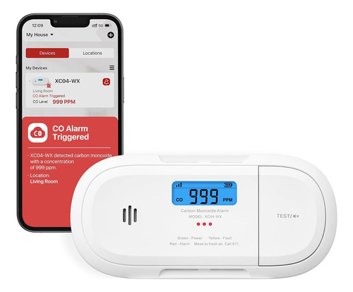 Detector Inteligente De Monóxido De Carbono X-sense, Detecto