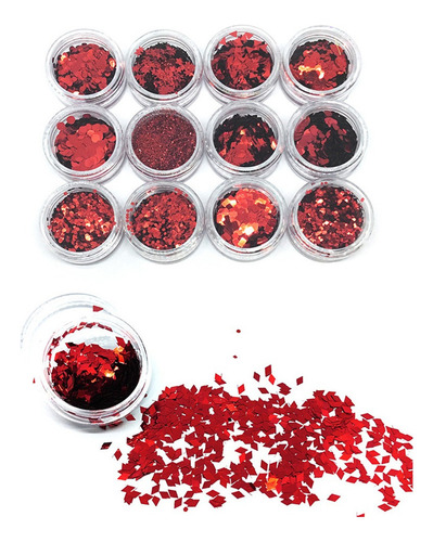 Brillo De Uñas 3d Lentejuelas Uñas Glitter Copos Set De Uñas