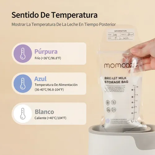 Bolsas Momcozy De Almacenamiento De Leche Materna, 120 Pzas, imagen 2