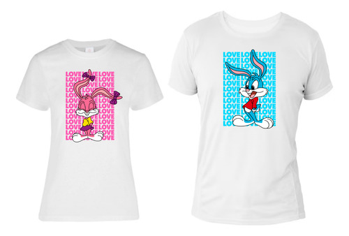 Juego De Playera Para Pareja Looney Tunes Lola & Bunny