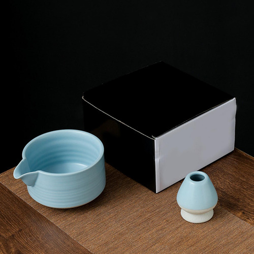 Juego De 2 Cuencos De Té Matcha Tradicional, Con Azul