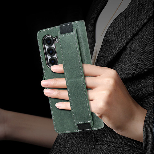 Funda De Piel Con Ranura Para Tarjetas Y Tapa Para Samsung Fold 5 6