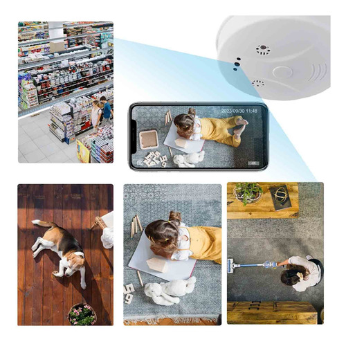 Detector De Humo Con Cámara Oculta 4k Wifi Remotion, Visuali