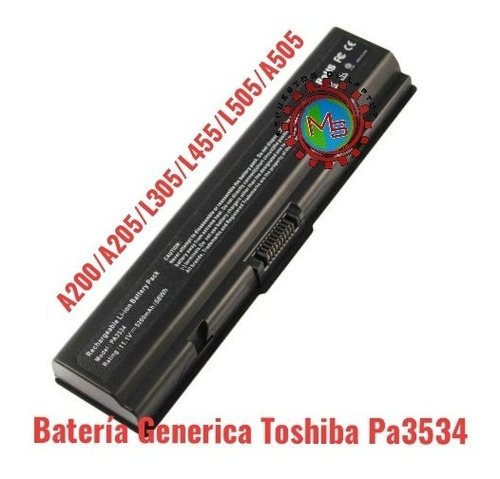 Bateria Generica Toshiba Pa3534
