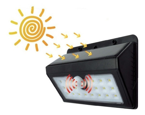 Reflector Led 6w Exterior Solar Con Bateria Autonomia 5hs