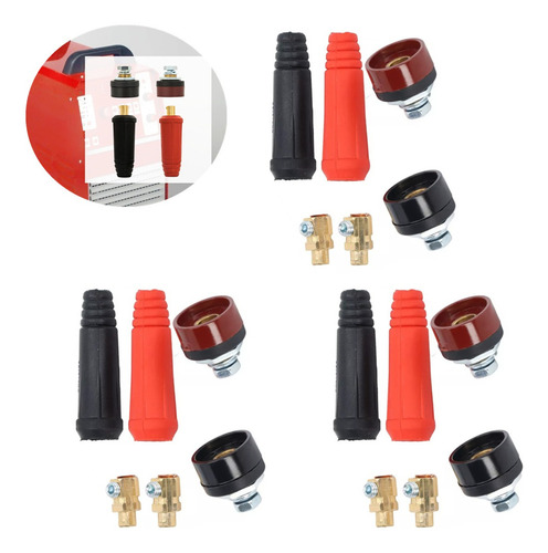 Bornes Para Soldadora Inversora 200amp Conector Rapido 6pz Jy YZ112
