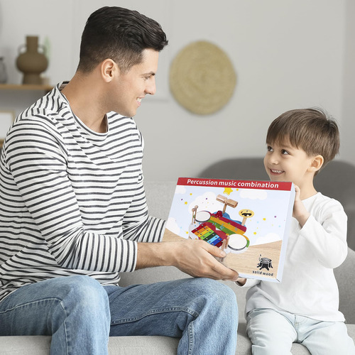Instrumento De Percusión Aklot 14x11 Pulgadas Para Adultos Y Juego De Batería Para Niños