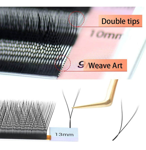 Cílios Nagaraku Volume Meshy Y Shape Espessura 0.07mm