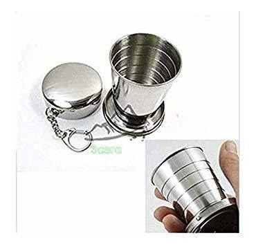 Vaso Plegable De Acero Inoxidable Portátil Exteriores Viaje 