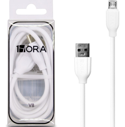 10 Cables 1hora 2.1a V8 Micro Usb Carga Rápida Color Blanco