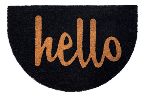 Calloway Mills Hello Arch Shape Felpudo Color Negro Natural