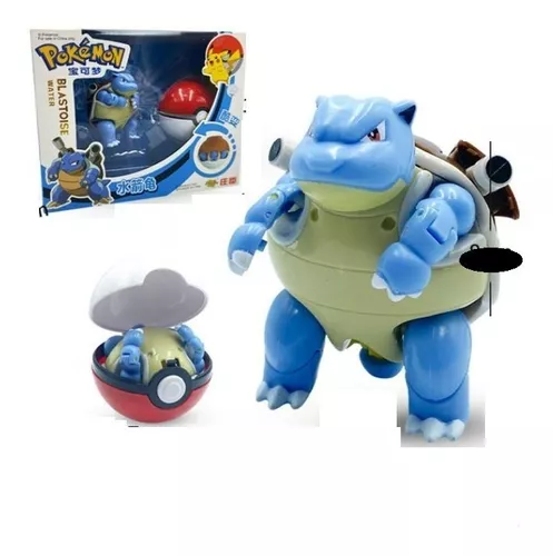 Brinquedo Pokemon Blastoise Na Pokebola Boneco Articulado em