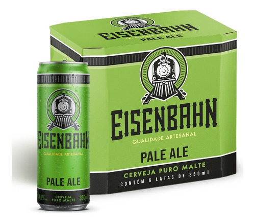 Cerveja Pale Ale Puro Malte Eisenbahn Lata 350ml 6 Unidades