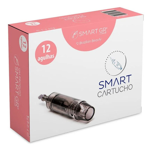 Cartucho Smart Derma Pen Preto - 12 Agulhas - 10 Unidades