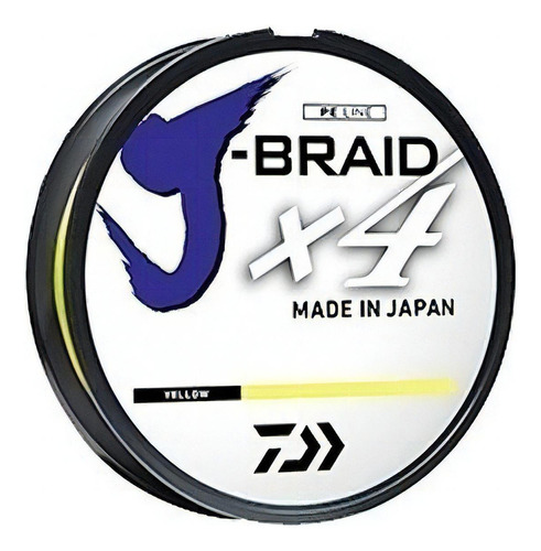 Linea Daiwa Trenzada J-braid 65lbs 300yds - Jb4u65-270fy Color Amarillo