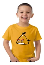 Comprar Remera Algodon Niño\u002Fa Angry Birds Amarillo Videojuego Juego