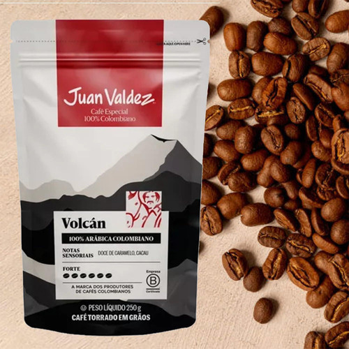 Café Em Grãos Colombiano Juan Valdez Volcán Kit 12un 250g