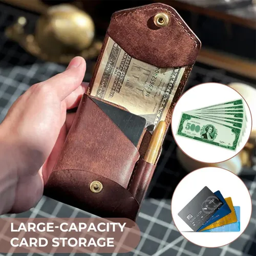 Unisex Brown Leather Wallet With Coin Organizer | Parcelamento sem
