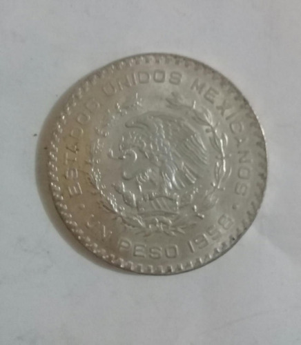 Moneda Un Peso Morelos 1958 (Usado)