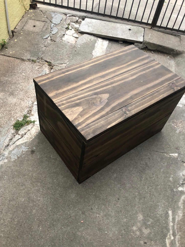 Baul Organizador Juguetes Roble Oscuro Ap Creaciones