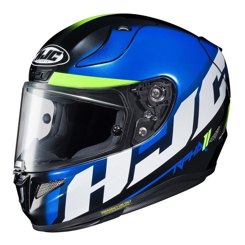 Capacete Hjc Rpha 11 Stobon Amarelo Azul E Branco Tamanho do capacete 58