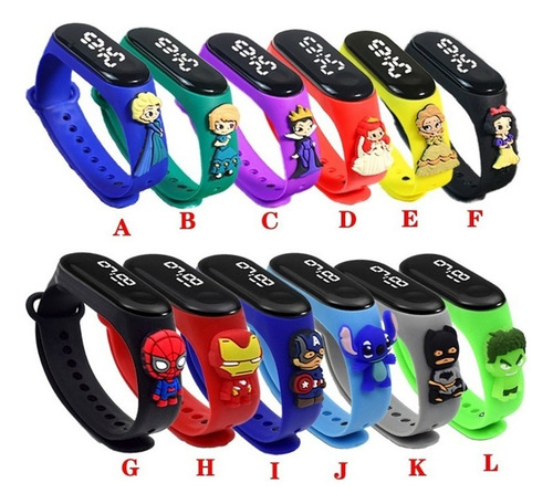 A Reloj Digital Infantil Dibujos Animados Varios 40